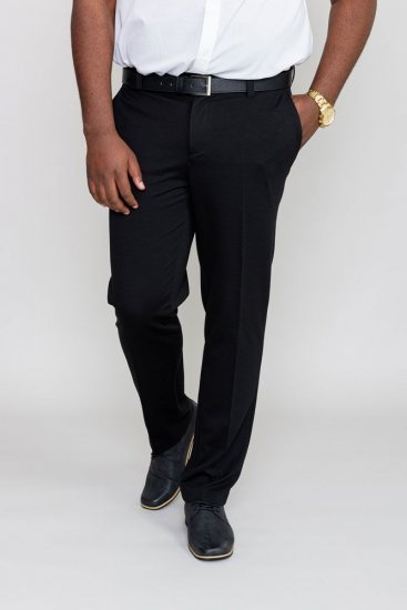 D555 Yarmouth Four Way Stretch Trouser With Flexible Waistband Black - Džinsi un bikses - Džinsi un Bikses - W40-W70
