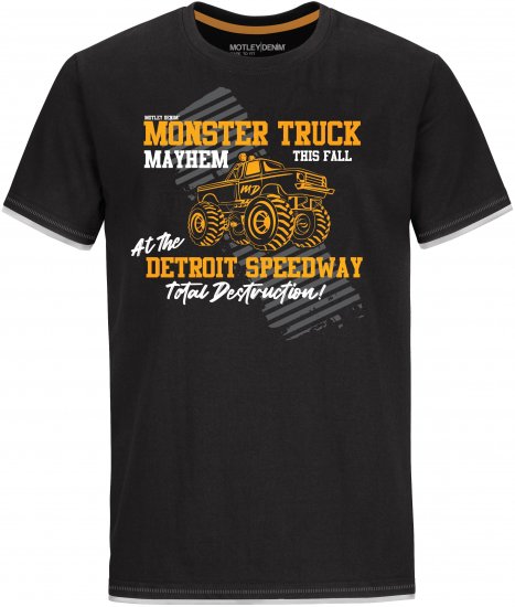 Motley Denim Yeovil T-Shirt Black - T-krekli - T-krekli - 2XL-14XL