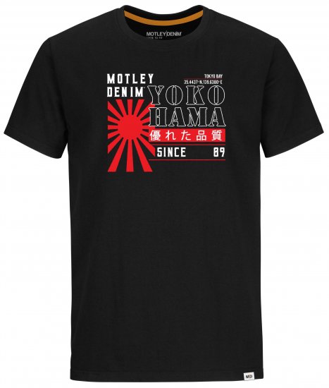 Motley Denim York T-Shirt Black - T-krekli - T-krekli - 2XL-14XL