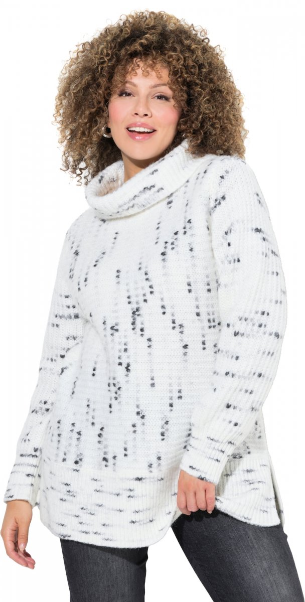 Ulla Popken Pullover, Zierband, V-Ausschnitt, Langarm Suéter Pulóver, Naranja Quemada, 48-50 Para Mujer